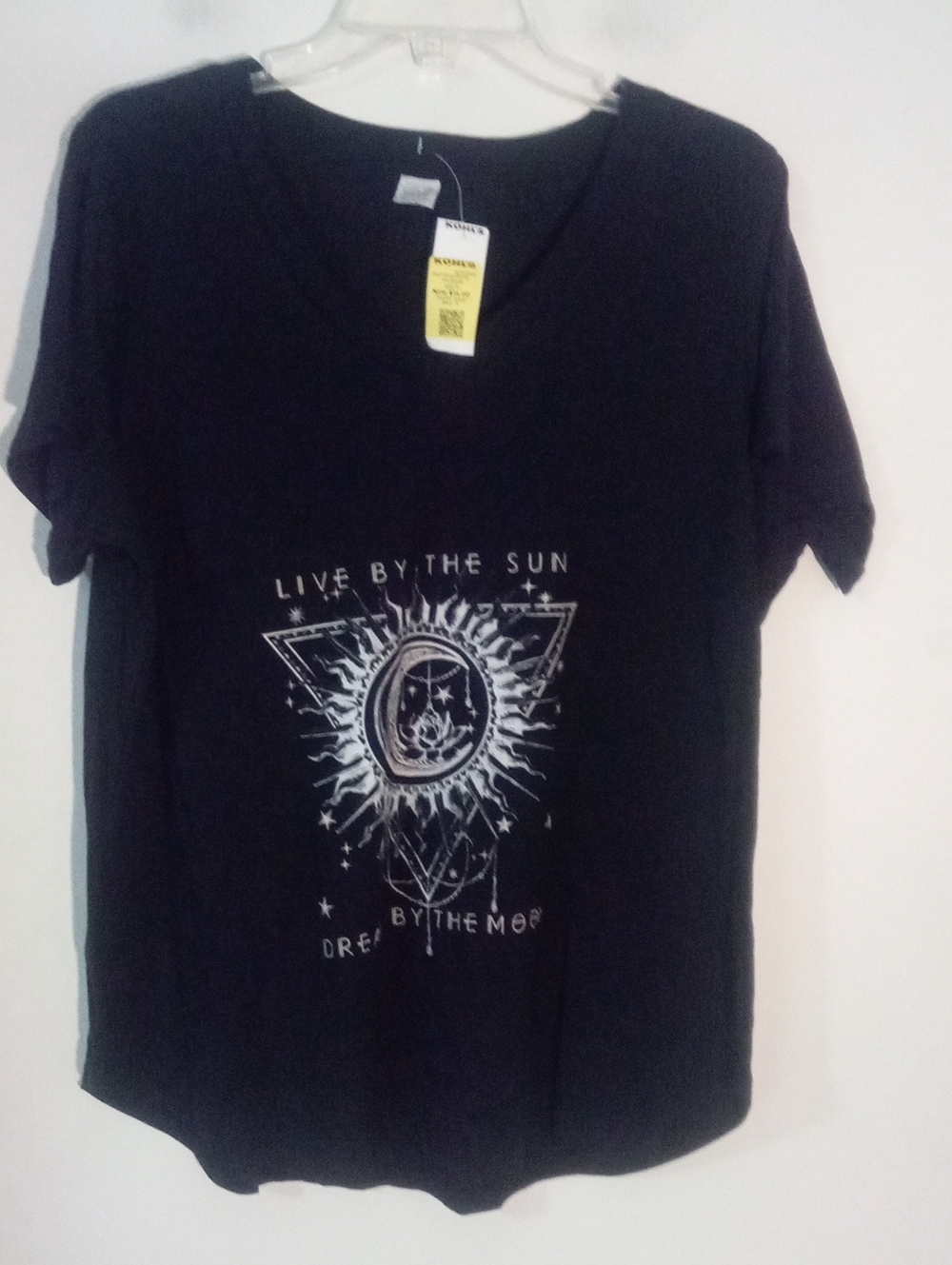 * Unbranded Black Graphic Tee Live by the Sun 1X NWT $35 T-shirt